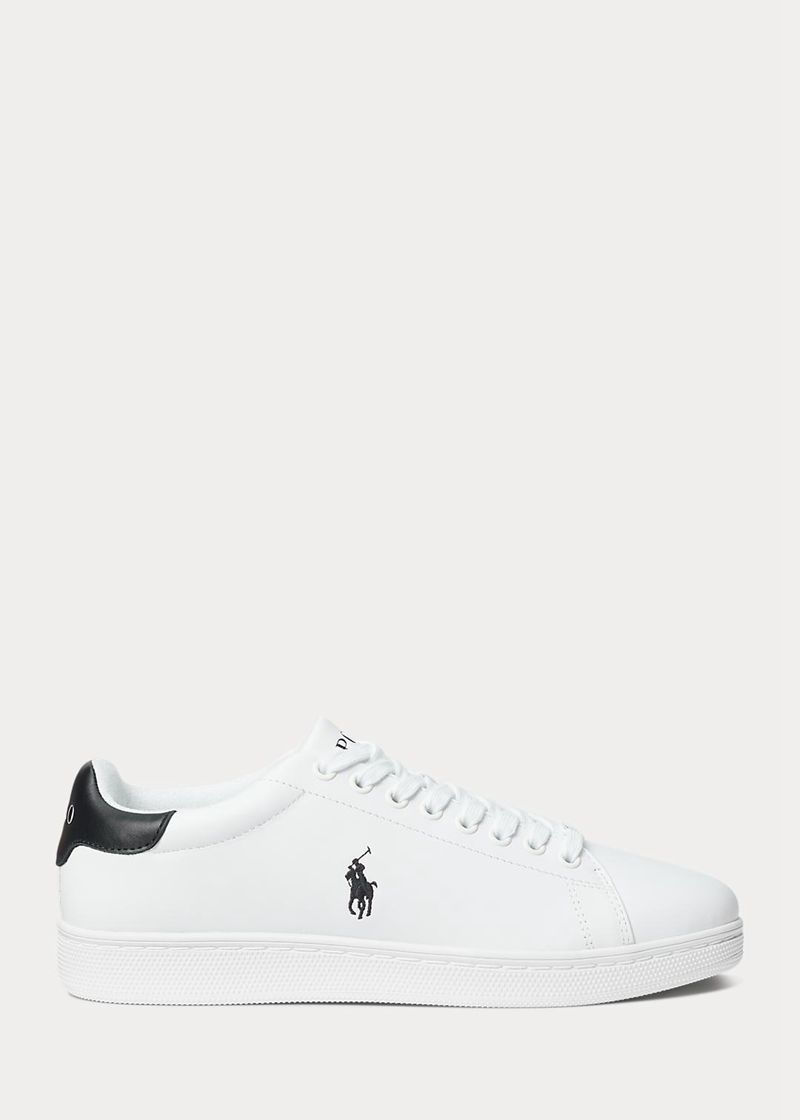 Zapatillas Polo Ralph Lauren Hombre Wilton Leather Chile Blancas QXPRV-9785